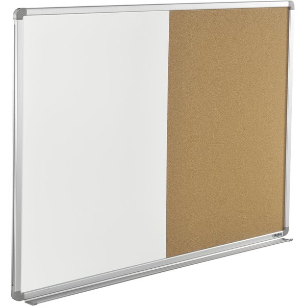 Global Industrial 48W x 36H Combination Board - Whiteboard/Cork 695636